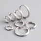 Matte Sterling-Silber Hoop-Ohrringe – Unisex