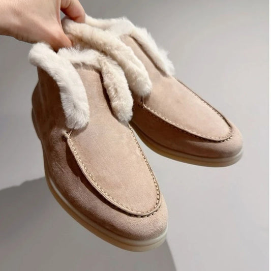 Damen Echtleder Winter Boots