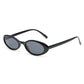 Ovale Retro-Sonnenbrille mit Leopardenmuster
