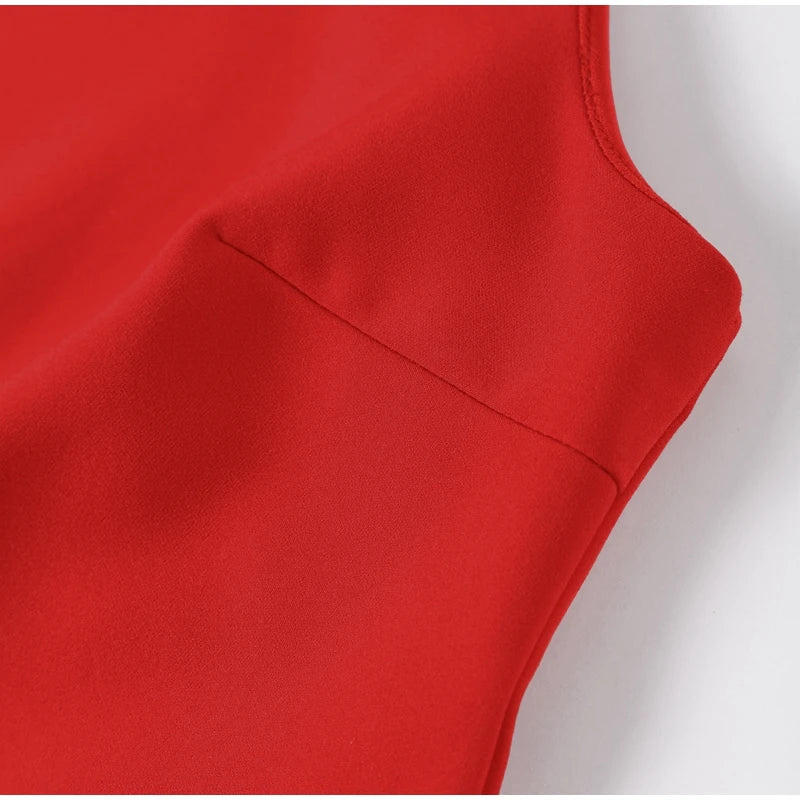 Ärmelloses Minikleid mit Rüschen & Falten-Design