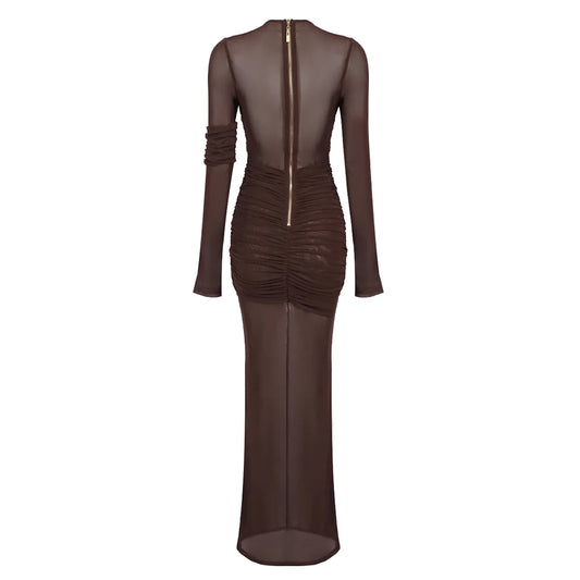 Elegantes Maxi Kleid mit Glanzfinish
