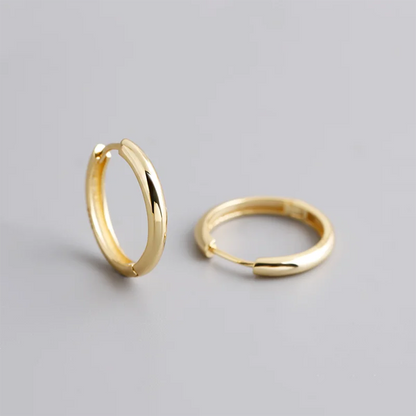 Matte Sterling-Silber Hoop-Ohrringe – Unisex