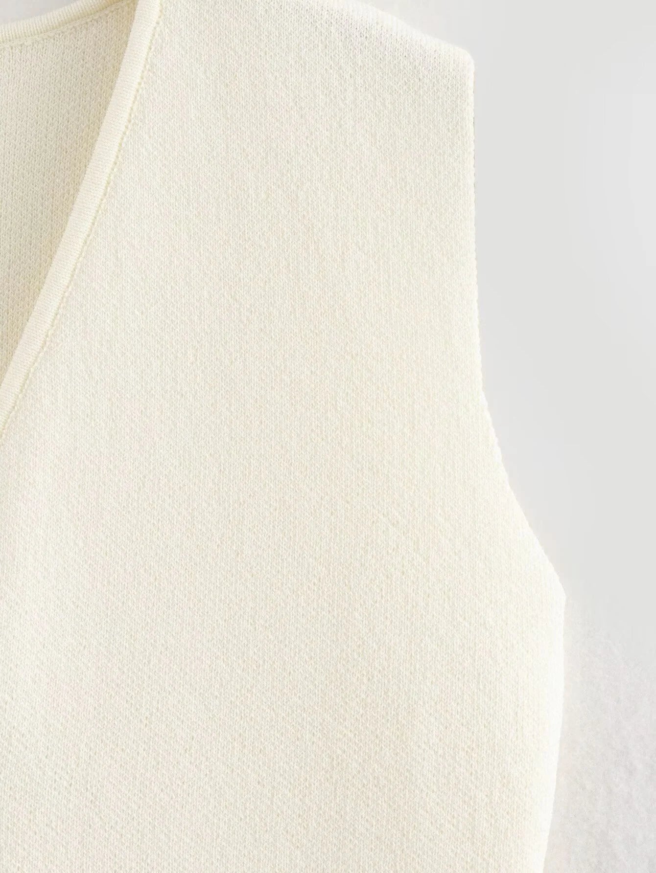 2-teiliges Strickset – Ärmelloses Top & knöchellanger Rock