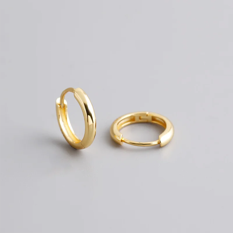 Matte Sterling-Silber Hoop-Ohrringe – Unisex