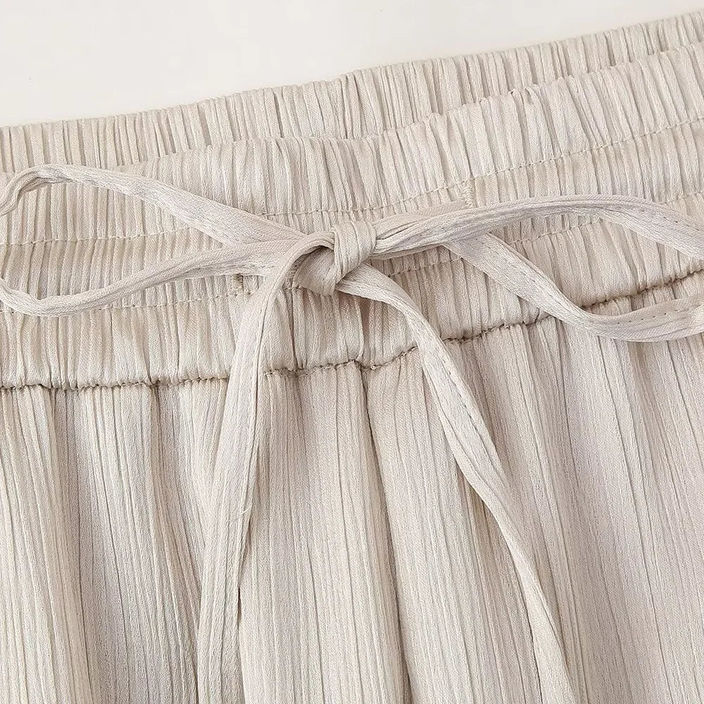 Doppelreihiges Blazer-Set mit Falteneffekt