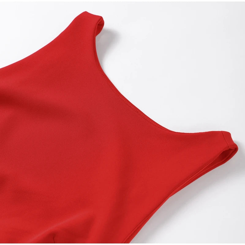 Ärmelloses Minikleid mit Rüschen & Falten-Design