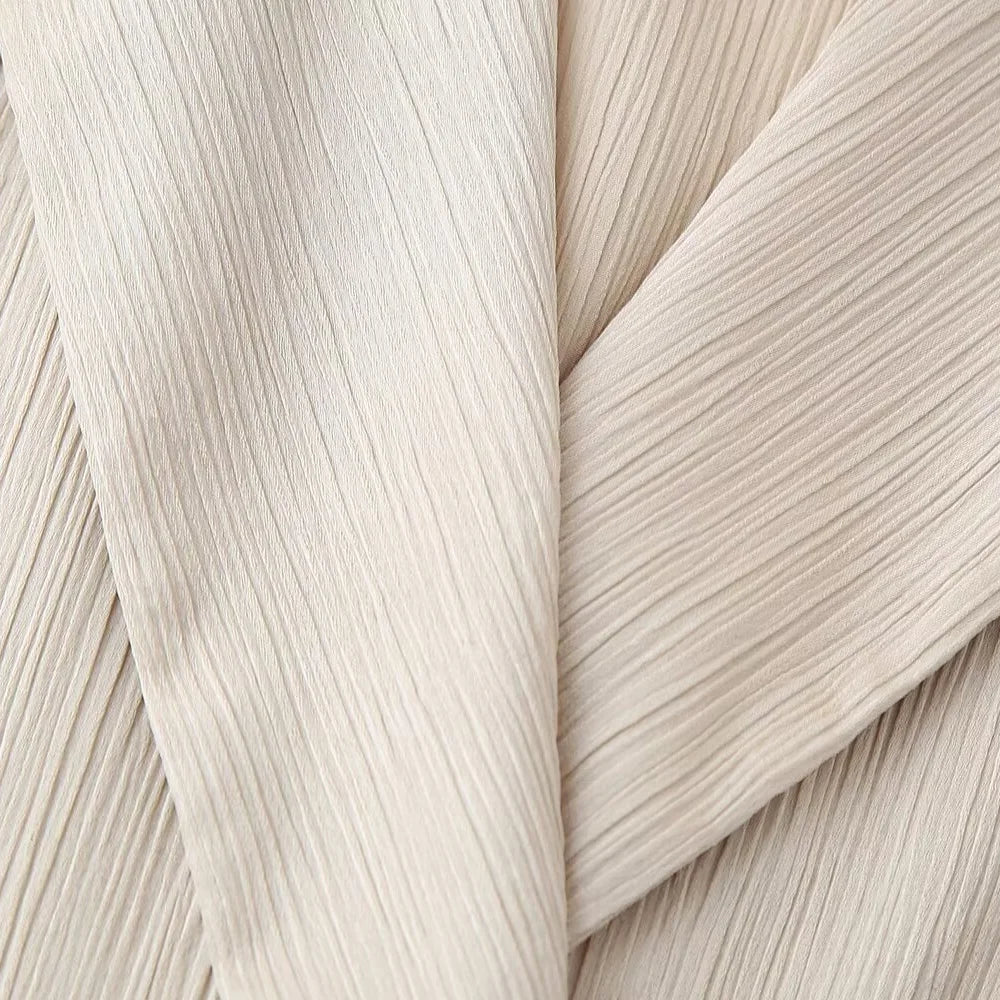 Doppelreihiges Blazer-Set mit Falteneffekt