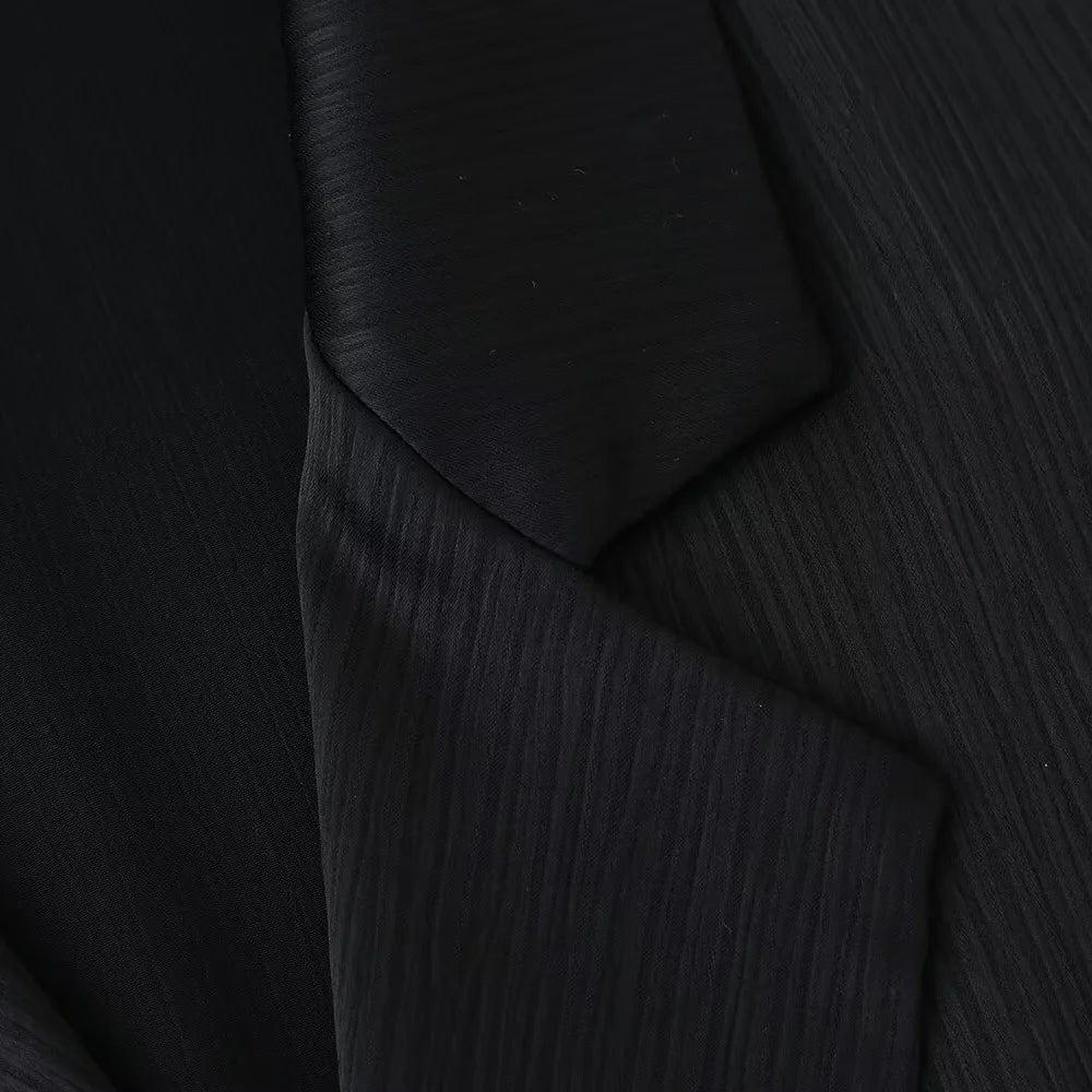 Doppelreihiges Blazer-Set mit Falteneffekt