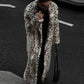 Vintage Leopard Print Kunstpelz Mantel