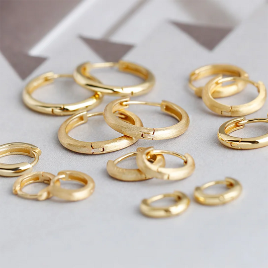 Matte Sterling-Silber Hoop-Ohrringe – Unisex