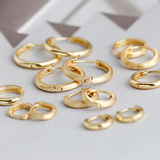 Matte Sterling-Silber Hoop-Ohrringe – Unisex